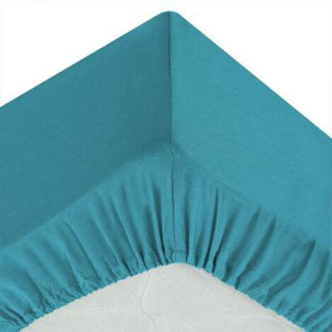 Drap Housse 100% Coton LOVELY HOME 160x200cm, Bonnet 35cm - Beige, Neuf