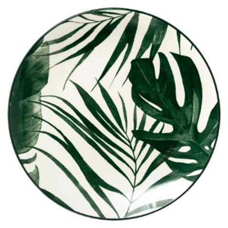 Lot de 6 Assiettes Creuses "Palme" 20cm Vert