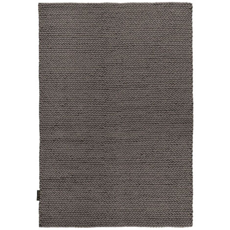 Tapis en Laine Tissé à la Main "Robbie" Gris 80 x 150 cm (1/2)