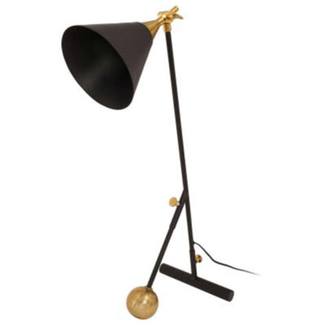 Lampe à Poser Industriel "Celeste" 76cm Noir & Or (1/2)