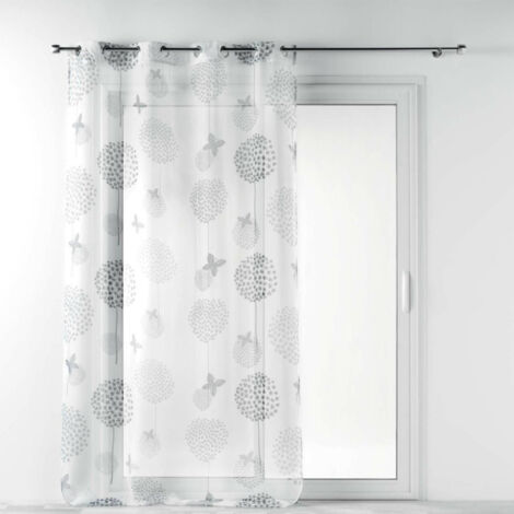 Rideau Voilage à Œillets "Baxo" 140x240cm Blanc