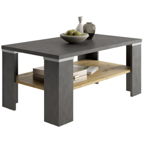 Table Basse Rectangulaire "Tiante" 100cm Chêne (1/2)