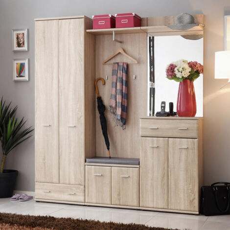 Ensemble Vestiaire 5P "Armario III" 203cm Chêne