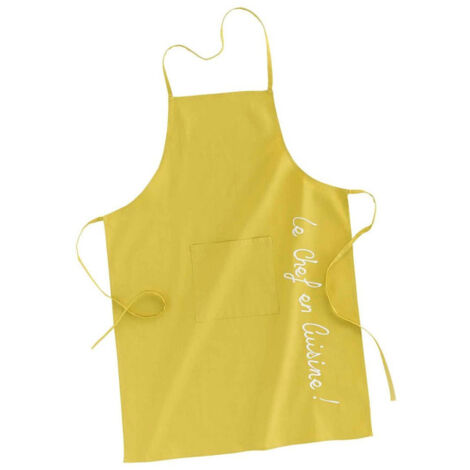 Tablier de Cuisine "Cuistot" 84cm Jaune (1/4)