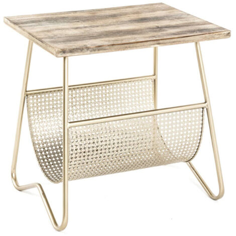 Table d'Appoint Design "Porte Revues" 51cm Or (1/4)