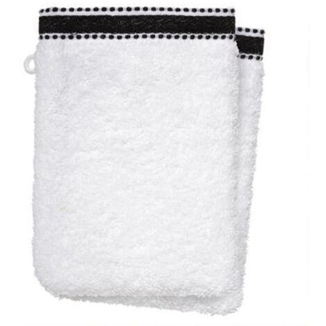 Lot de 2 Gants de Toilette "Joia" 15x21cm Blanc (1/2)