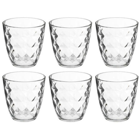 Lot de 6 Gobelets Bas "Fabi'Eau" 25cl Transparent