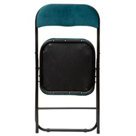 Chaise Pliante en Velours "Basic" 79cm Bleu
