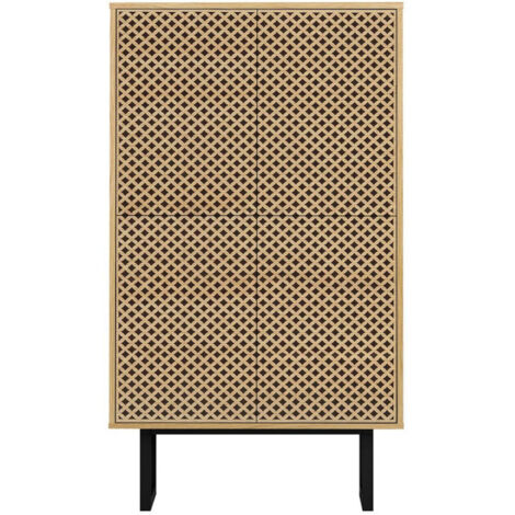 Commode en Bois Diamant "Camden" 140cm Naturel (1/5)