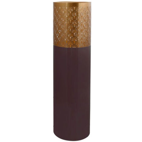 Vase Rond Design "Decoa" 90cm Violet & Or (1/2)
