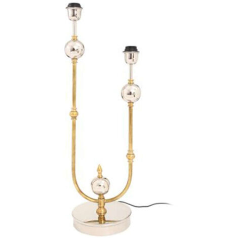Lampe à Poser Industrielle "Cosima" 75cm Argent & Or (1/2)