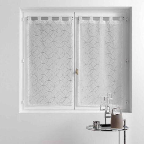 Paire de Voilages "Olympia" 60x160cm Gris (1/4)