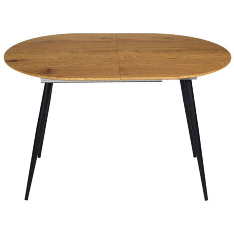 Table de Repas "Extensible" 120-160cm Naturel & Noir (1/5)