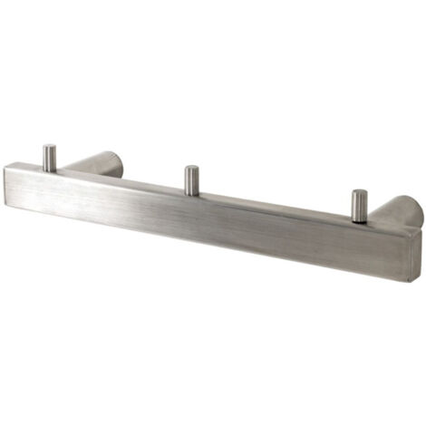 Porte-Serviettes en Inox "3 Crochets" 26cm Argent (1/2)