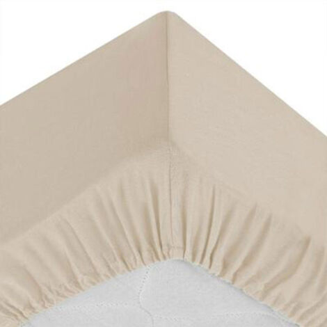 Atmosphera – Drap housse 140x190cm en lin – Hauteur de bonnet 30cm – Confort et entretien facile – Pour matelas standard