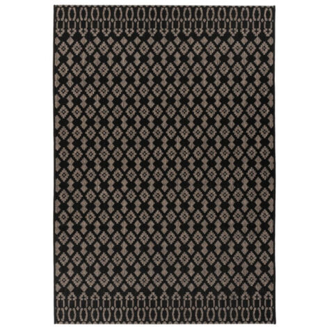 Tapis Géométrique à Poils Courts "Splash" Noir 120 x 170 cm (1/3)