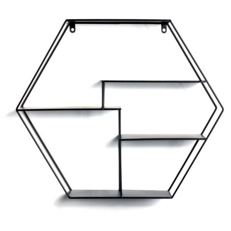 Étagère Murale 3 Niveaux "Inaya" 61cm Noir (1/4)