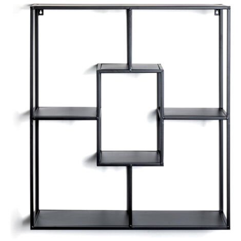 Étagère Murale Design "Tybia" 70cm Noir (1/5)