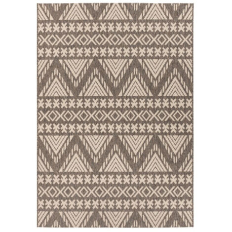 Tapis Ethnique à Poils Plats "Splash" Crème 80 x 150 cm (1/2)
