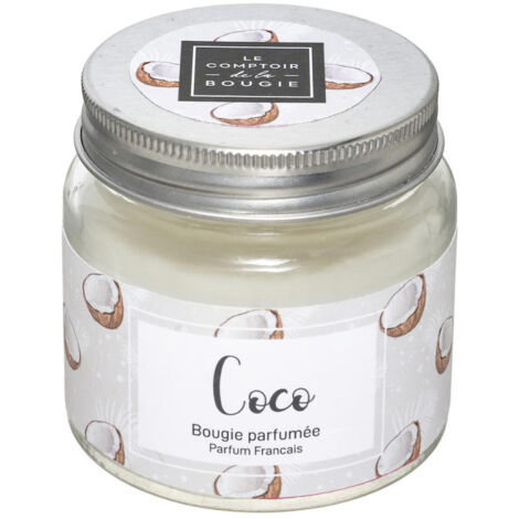 Bougie Parfumée en Verre "Bocal" 65g Coco (1/2)