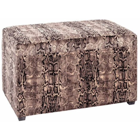 Coffre de Rangement "Motif Serpent" 65cm Marron (1/2)