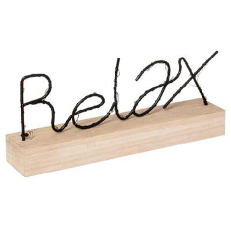 Décoration Lumineuse Led "Relax" 28cm Noir (1/2)