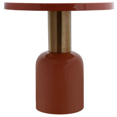Table d'Appoint Ronde "Clémence" 50cm Corail (1/2)