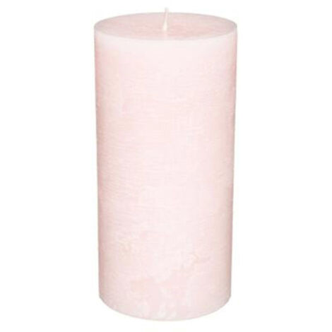 Bougie Cylindrique "Rustic" 14cm Rose Clair (1/2)