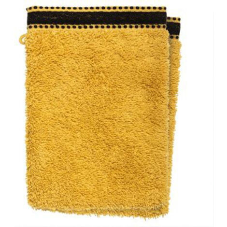 Lot de 2 Gants de Toilette "Joia" 15x21cm Ocre (1/2)