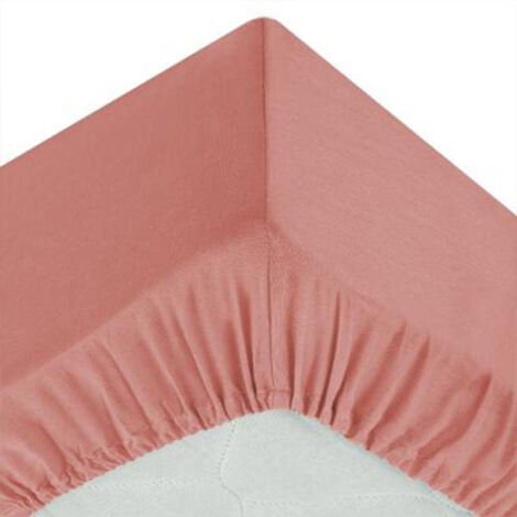 Drap Housse "Intérieur" 160x200cm Blush (1/4)