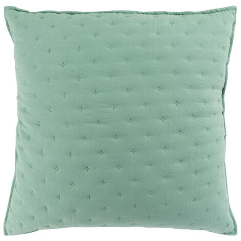 Housse de Coussin "Mellow" 60x60cm Menthe & Blanc (1/5)