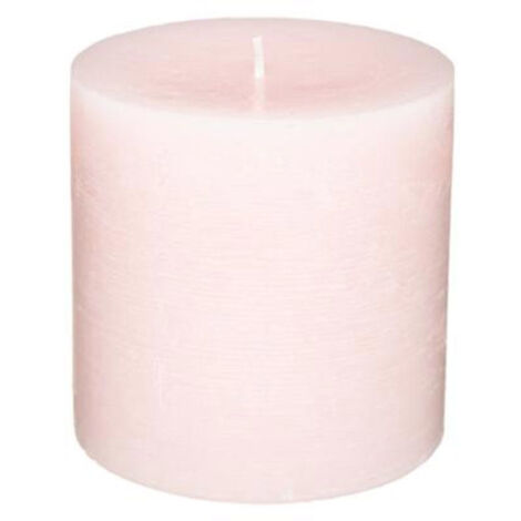 Bougie Cylindrique "Rustic" 10cm Rose Clair (1/2)