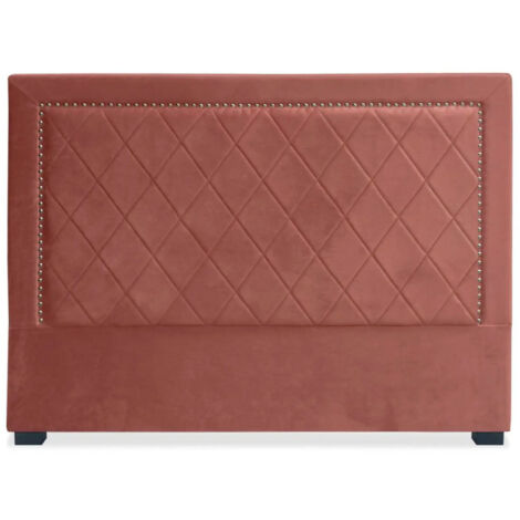 Tête de Lit Design en Velours "Sofia" 160cm Rose (1/2)