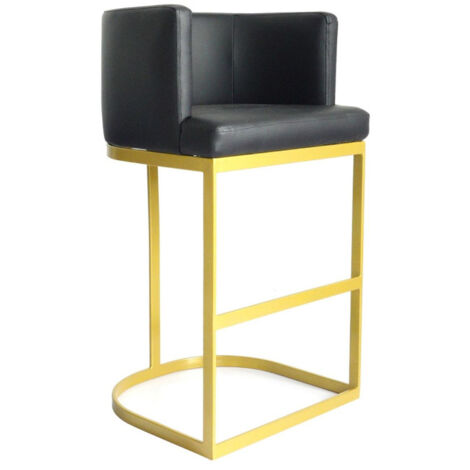 Chaise de Bar Design "Noemy" 100cm Noir (1/5)