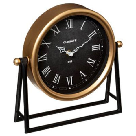 Horloge à Poser en Métal "Luca" 27cm Noir (1/2)