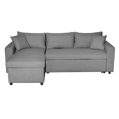 Canapé d'Angle Réversible Convertible "Geye" 227cm Gris (1/5)