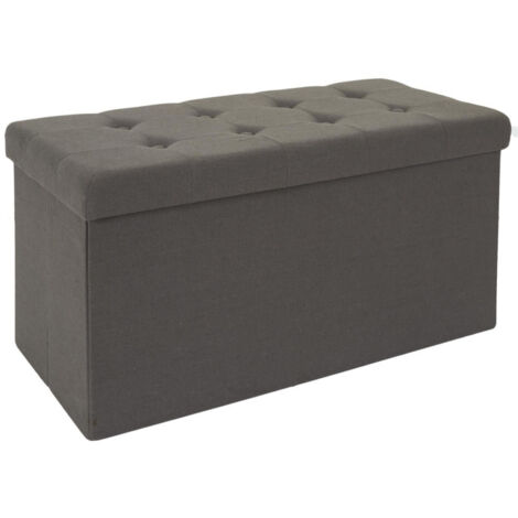 Banc Pliable & Coffre "Eleonor" 76cm Gris (1/5)