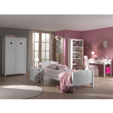 Chambre Complète Enfant 5P "Amori II" Blanc