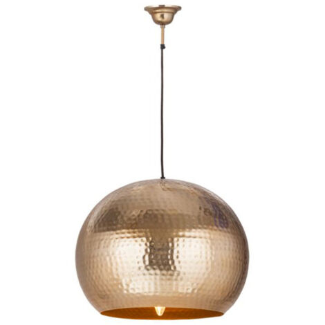 Lampe Suspension Design "Factory Style" 47cm Or (1/2)