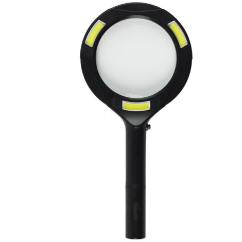 Loupe LED "Grossissement" 24cm Noir (1/5)