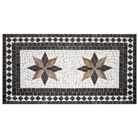 Table Repas Mosaïque Kipos 160cm – Paris Prix – Noir Grès Rectangulaire