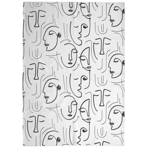 Tapis Déco "Arty" 120x170cm Blanc & Noir (1/3)