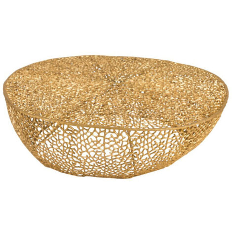 Table Basse Design "Corail" 114cm Or (1/3)
