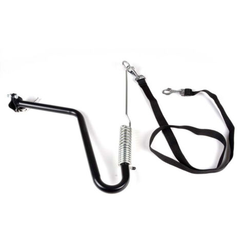 Laisse Pour Vélo Chien Relaxdays - Barre Avec Ressort - Longueur Réglable 20-138 Cm - Fixation Guidon/Selle - 4