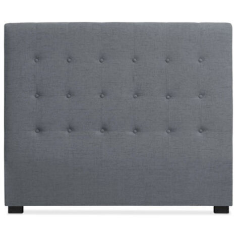 Tête de Lit Capitonnée en Tissu "Amor" 160cm Gris (1/2)