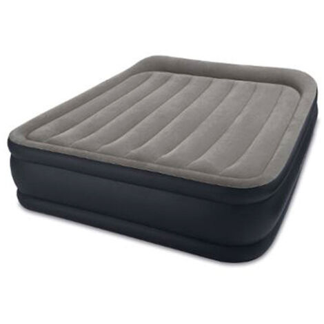 Matelas Gonflable Électrique 2 Places "Fibertech Luxe" Gris