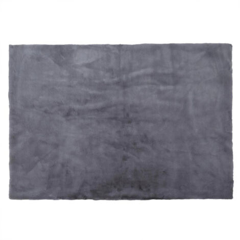 Tapis Imitation Fourrure "Fin" 120x170cm Gris (1/4)