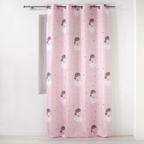 Rideau à Œillets "Petite Princesse" 140x260cm Rose