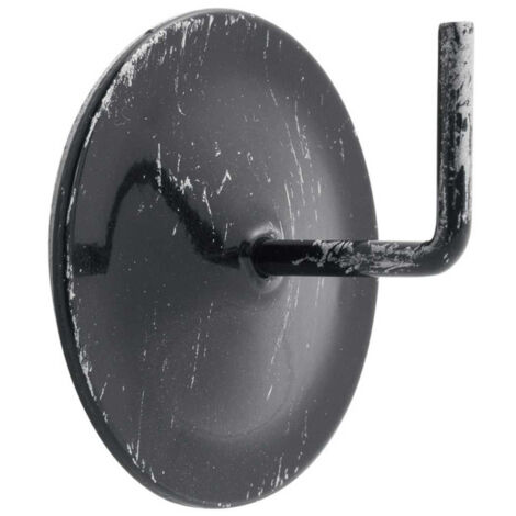Lot de 2 Crochets Adhésifs "Déco" 11cm Noir & Argent (1/2)