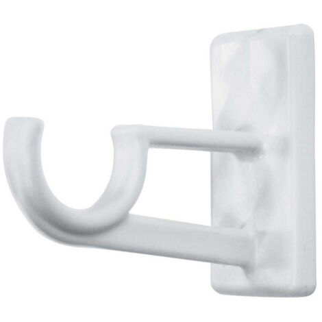 Lot de 2 Supports Adhésifs Longs "Bistrot" 1,2cm Blanc (1/2)